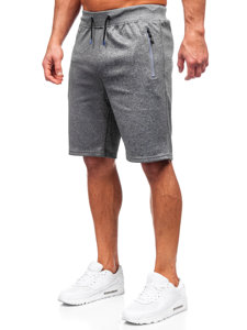 Bolf Herren Kurze Sporthose Schwarzgrau  8K298