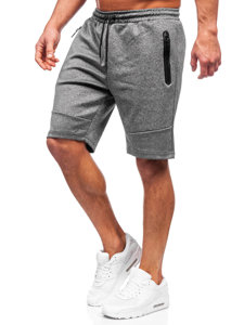 Bolf Herren Kurze Sporthose Schwarzgrau  8K929