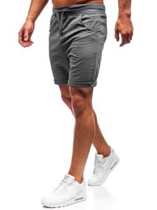 Bolf Herren Kurze Sporthose Schwarzgrau  B1001