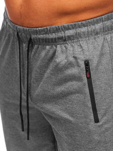 Bolf Herren Kurze Sporthose Schwarzgrau  JX822