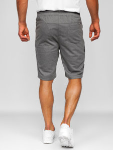 Bolf Herren Kurze Sporthose Shorts Grau-Schwarz  Q3878