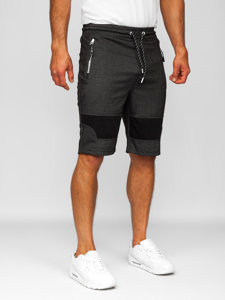 Bolf Herren Kurze Sporthose Shorts Schwarz-Weiß  Q3877