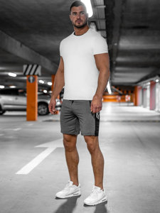 Bolf Herren Kurze Sporthose Shorts Schwarzgrau  68006