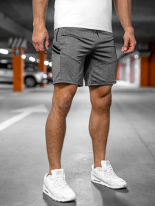 Bolf Herren Kurze Sporthose Shorts Schwarzgrau 68041