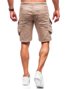 Bolf Herren Kurze Stoffhose Cargoshorts Beige  384k