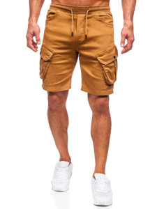 Bolf Herren Kurze Stoffhose Cargoshorts Camel  384K