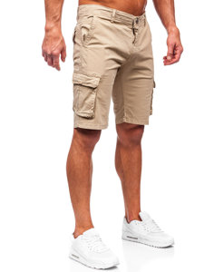 Bolf Herren Kurze Stoffhose Cargoshorts Camel  J707