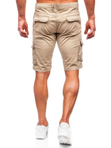 Bolf Herren Kurze Stoffhose Cargoshorts Camel  J707