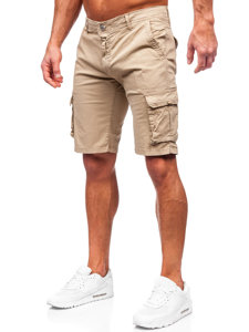 Bolf Herren Kurze Stoffhose Cargoshorts Camel  J707