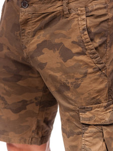 Bolf Herren Kurze Stoffhose Cargoshorts Camo Braun  ZK8806