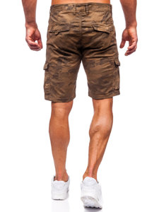 Bolf Herren Kurze Stoffhose Cargoshorts Camo Braun  ZK8806