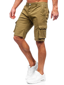 Bolf Herren Kurze Stoffhose Cargoshorts Khaki  J707