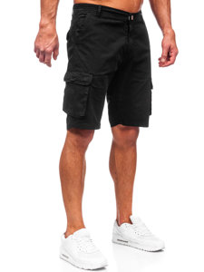 Bolf Herren Kurze Stoffhose Cargoshorts Schwarz  J707