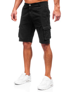 Bolf Herren Kurze Stoffhose Cargoshorts Schwarz  J707