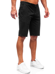 Bolf Herren Kurze Stoffhose Schwarz  JX7511