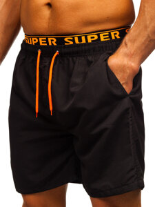 Bolf Herren Kurzehose Badeshorts Schwarz  HN122