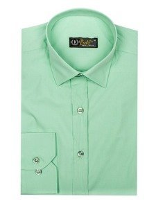 Bolf Herren Langarm Hemd Elegant Mintgrün  1703