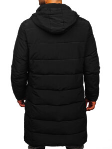 Bolf Herren Lange Gepolsterte Winterjacke Schwarz  31M5009