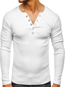 Bolf Herren Longseeve Uni Weiß  145362