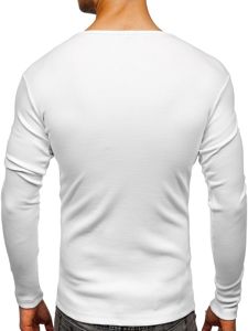 Bolf Herren Longseeve Uni Weiß  145362