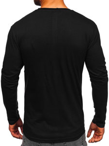 Bolf Herren Longsleeve mit Motiv Schwarz  1213