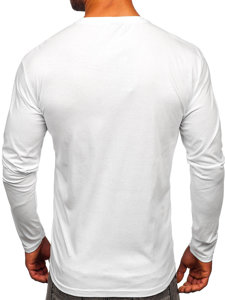 Bolf Herren Longsleeve mit Motiv Weiß  146743