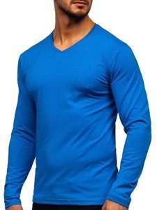 Bolf Herren Longsleeve ohne Motiv Blau  172008