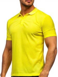 Bolf Herren Polohemd Kurzarm Gelb-Neon GD02