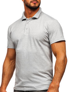 Bolf Herren Polohemd Kurzarm Grau  8T80