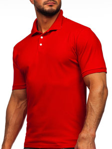 Bolf Herren Polohemd Kurzarm Rot  0002