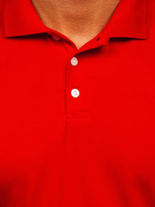 Bolf Herren Polohemd Kurzarm Rot  0002