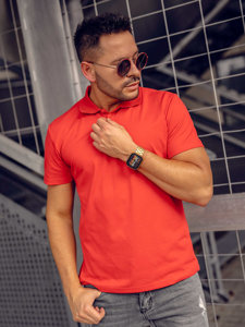 Bolf Herren Polohemd Kurzarm Rot  8T80