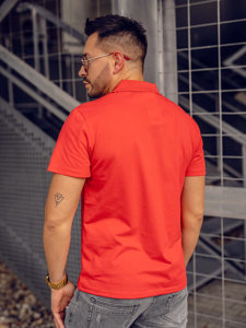 Bolf Herren Polohemd Kurzarm Rot  8T80