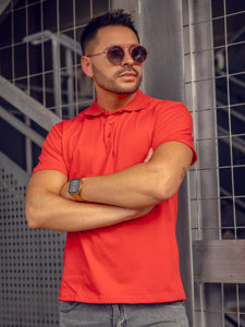 Bolf Herren Polohemd Kurzarm Rot  8T80