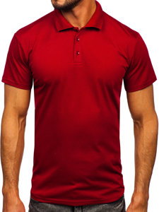 Bolf Herren Polohemd Kurzarm Weinrot  8T80