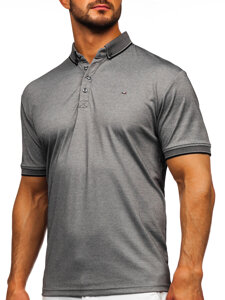 Bolf Herren Poloshirt Schwarzgrau  2006