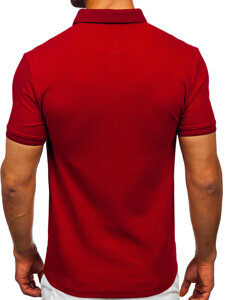 Bolf Herren Poloshirt Weinrot  2004