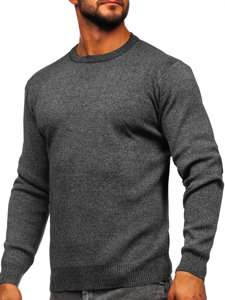 Bolf Herren Pullover Basic Anthrazit  S8502