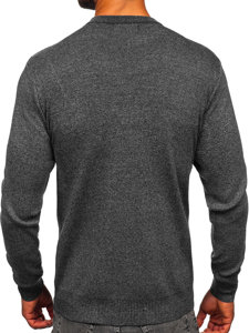 Bolf Herren Pullover Basic Anthrazit  S8502