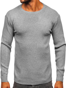 Bolf Herren Pullover Basic Grau  S8506