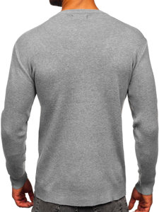 Bolf Herren Pullover Basic Grau  S8506