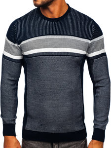 Bolf Herren Pullover Dunkelblau  2510