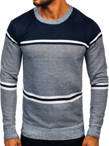 Bolf Herren Pullover Dunkelblau  6300