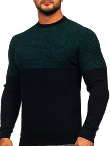 Bolf Herren Pullover Grün-Schwarz  W15-634