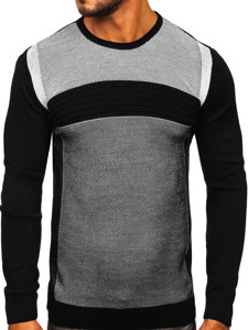 Bolf Herren Pullover Schwarz  1020