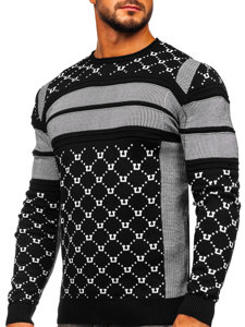 Bolf Herren Pullover Schwarz  1059