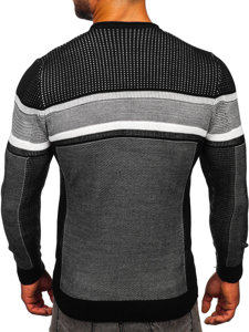 Bolf Herren Pullover Schwarz  2510