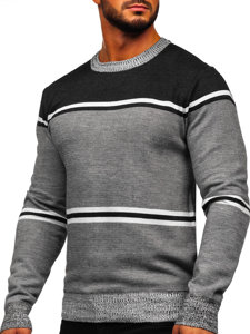 Bolf Herren Pullover Schwarzgrau  6300