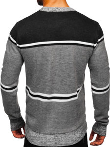 Bolf Herren Pullover Schwarzgrau  6300