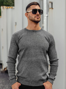 Bolf Herren Pullover Schwarzgrau  S8165